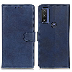 Coque Portefeuille Livre Cuir Etui Clapet A05D pour Motorola Moto G Pure Bleu