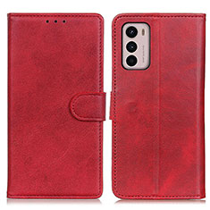 Coque Portefeuille Livre Cuir Etui Clapet A05D pour Motorola Moto G42 Rouge
