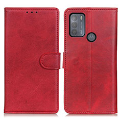 Coque Portefeuille Livre Cuir Etui Clapet A05D pour Motorola Moto G50 Rouge
