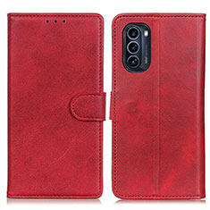 Coque Portefeuille Livre Cuir Etui Clapet A05D pour Motorola Moto G52j 5G Rouge