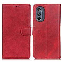 Coque Portefeuille Livre Cuir Etui Clapet A05D pour Motorola Moto G62 5G Rouge