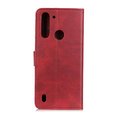 Coque Portefeuille Livre Cuir Etui Clapet A05D pour Motorola Moto One Fusion Rouge