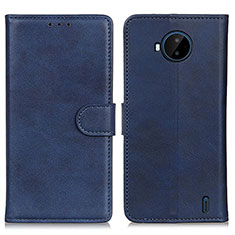 Coque Portefeuille Livre Cuir Etui Clapet A05D pour Nokia C20 Plus Bleu