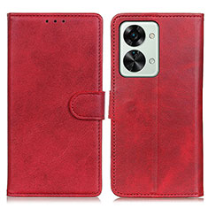 Coque Portefeuille Livre Cuir Etui Clapet A05D pour OnePlus Nord 2T 5G Rouge