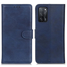 Coque Portefeuille Livre Cuir Etui Clapet A05D pour Oppo A55 5G Bleu