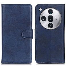 Coque Portefeuille Livre Cuir Etui Clapet A05D pour Oppo Find X7 Ultra 5G Bleu