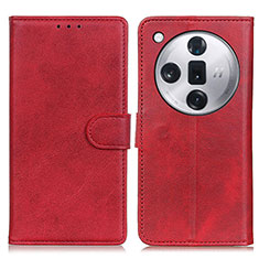 Coque Portefeuille Livre Cuir Etui Clapet A05D pour Oppo Find X7 Ultra 5G Rouge