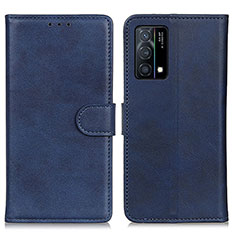 Coque Portefeuille Livre Cuir Etui Clapet A05D pour Oppo K9 5G Bleu