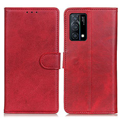 Coque Portefeuille Livre Cuir Etui Clapet A05D pour Oppo K9 5G Rouge