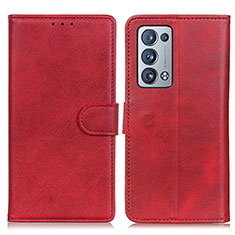 Coque Portefeuille Livre Cuir Etui Clapet A05D pour Oppo Reno6 Pro 5G Rouge