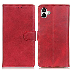 Coque Portefeuille Livre Cuir Etui Clapet A05D pour Samsung Galaxy A04E Rouge