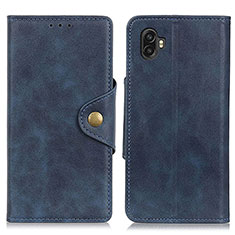 Coque Portefeuille Livre Cuir Etui Clapet A05D pour Samsung Galaxy Xcover Pro 2 5G Bleu