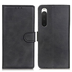Coque Portefeuille Livre Cuir Etui Clapet A05D pour Sony Xperia 10 V Noir