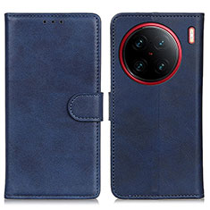 Coque Portefeuille Livre Cuir Etui Clapet A05D pour Vivo X90 Pro 5G Bleu