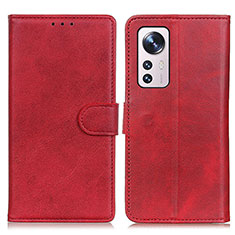 Coque Portefeuille Livre Cuir Etui Clapet A05D pour Xiaomi Mi 12 5G Rouge