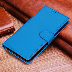Coque Portefeuille Livre Cuir Etui Clapet A06D pour Huawei Honor X6a Bleu Ciel