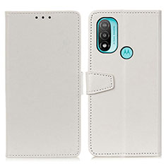 Coque Portefeuille Livre Cuir Etui Clapet A06D pour Motorola Moto E20 Blanc