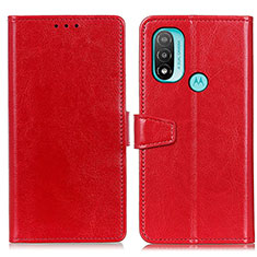 Coque Portefeuille Livre Cuir Etui Clapet A06D pour Motorola Moto E20 Rouge