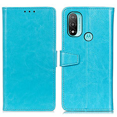 Coque Portefeuille Livre Cuir Etui Clapet A06D pour Motorola Moto E30 Bleu Ciel