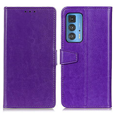 Coque Portefeuille Livre Cuir Etui Clapet A06D pour Motorola Moto Edge 20 Pro 5G Violet