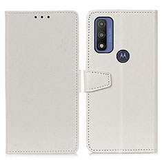 Coque Portefeuille Livre Cuir Etui Clapet A06D pour Motorola Moto G Pure Blanc