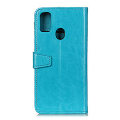 Coque Portefeuille Livre Cuir Etui Clapet A06D pour Motorola Moto G31 Bleu Ciel