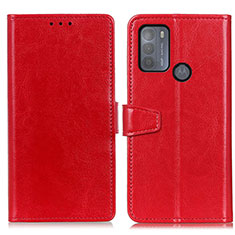 Coque Portefeuille Livre Cuir Etui Clapet A06D pour Motorola Moto G50 Rouge