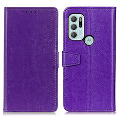 Coque Portefeuille Livre Cuir Etui Clapet A06D pour Motorola Moto G60s Violet