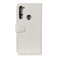Coque Portefeuille Livre Cuir Etui Clapet A06D pour Motorola Moto One Fusion Plus Blanc