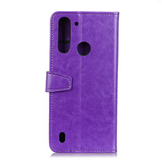 Coque Portefeuille Livre Cuir Etui Clapet A06D pour Motorola Moto One Fusion Violet