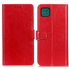 Coque Portefeuille Livre Cuir Etui Clapet A06D pour Samsung Galaxy A22 5G Rouge