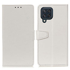 Coque Portefeuille Livre Cuir Etui Clapet A06D pour Samsung Galaxy M32 4G Blanc