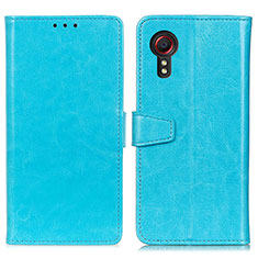 Coque Portefeuille Livre Cuir Etui Clapet A06D pour Samsung Galaxy XCover 5 SM-G525F Bleu Ciel