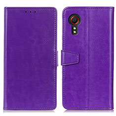 Coque Portefeuille Livre Cuir Etui Clapet A06D pour Samsung Galaxy XCover 5 SM-G525F Violet