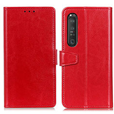 Coque Portefeuille Livre Cuir Etui Clapet A06D pour Sony Xperia 1 III Rouge