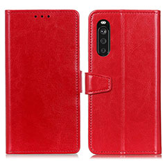 Coque Portefeuille Livre Cuir Etui Clapet A06D pour Sony Xperia 10 III Rouge