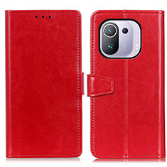 Coque Portefeuille Livre Cuir Etui Clapet A06D pour Xiaomi Mi 11 Pro 5G Rouge