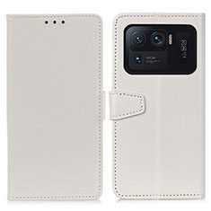 Coque Portefeuille Livre Cuir Etui Clapet A06D pour Xiaomi Mi 11 Ultra 5G Blanc