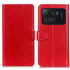 Coque Portefeuille Livre Cuir Etui Clapet A06D pour Xiaomi Mi 11 Ultra 5G Rouge