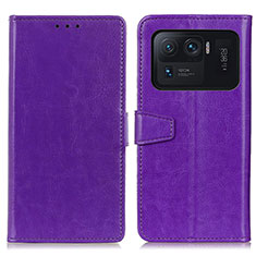 Coque Portefeuille Livre Cuir Etui Clapet A06D pour Xiaomi Mi 11 Ultra 5G Violet