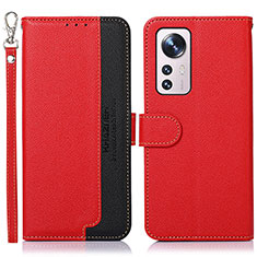 Coque Portefeuille Livre Cuir Etui Clapet A06D pour Xiaomi Mi 12 5G Rouge