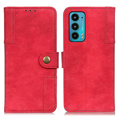 Coque Portefeuille Livre Cuir Etui Clapet A07D pour Motorola Moto Edge Lite 5G Rouge
