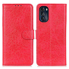 Coque Portefeuille Livre Cuir Etui Clapet A07D pour Motorola Moto G 5G (2022) Rouge