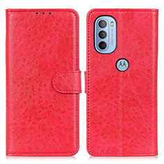 Coque Portefeuille Livre Cuir Etui Clapet A07D pour Motorola Moto G31 Rouge