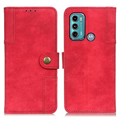 Coque Portefeuille Livre Cuir Etui Clapet A07D pour Motorola Moto G40 Fusion Rouge