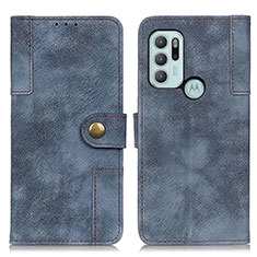Coque Portefeuille Livre Cuir Etui Clapet A07D pour Motorola Moto G60s Bleu