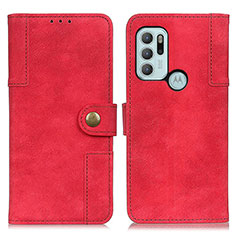 Coque Portefeuille Livre Cuir Etui Clapet A07D pour Motorola Moto G60s Rouge