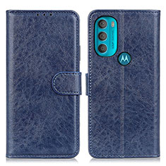 Coque Portefeuille Livre Cuir Etui Clapet A07D pour Motorola Moto G71 5G Bleu