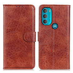 Coque Portefeuille Livre Cuir Etui Clapet A07D pour Motorola Moto G71 5G Marron