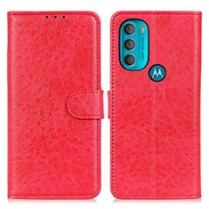 Coque Portefeuille Livre Cuir Etui Clapet A07D pour Motorola Moto G71 5G Rouge